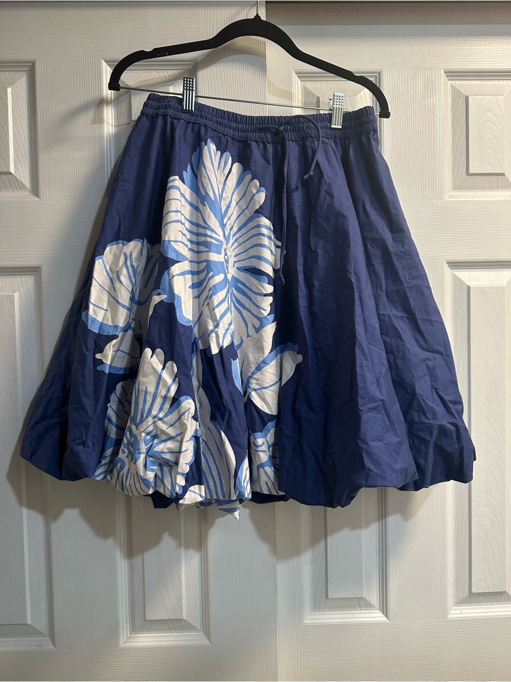 Maeve Blue and White Floral Circle Skirt